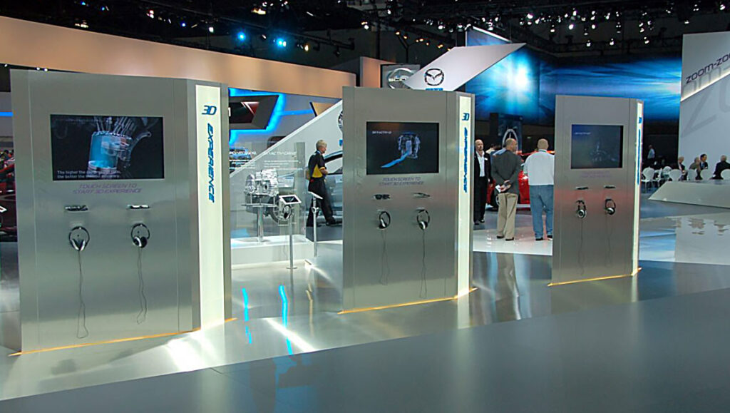 Mazda 3D experience booth powered by BrightSign technology