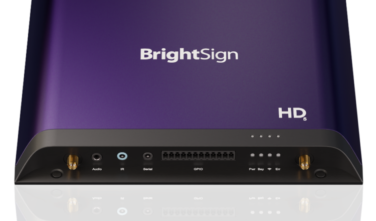 BrightSign HD5 Digital Signage player image top-down front view